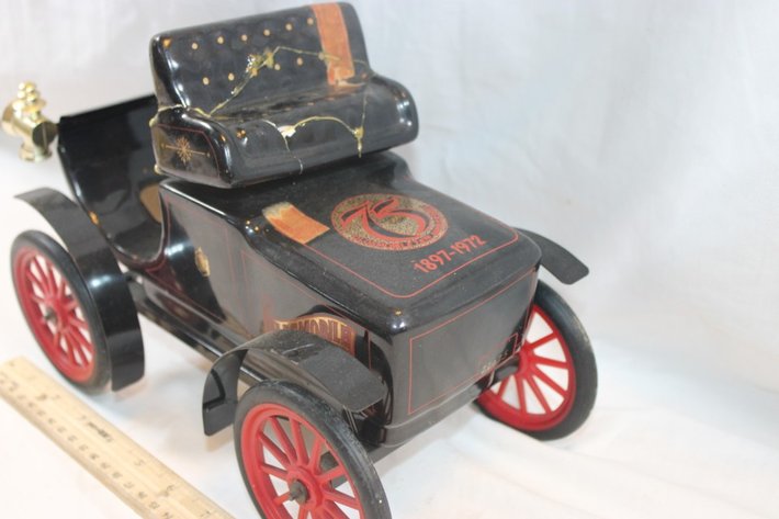 Image for Jim Beam Oldsmobile Seventy Five Anniversary Decanter, Cork Seat Has Been Repaired