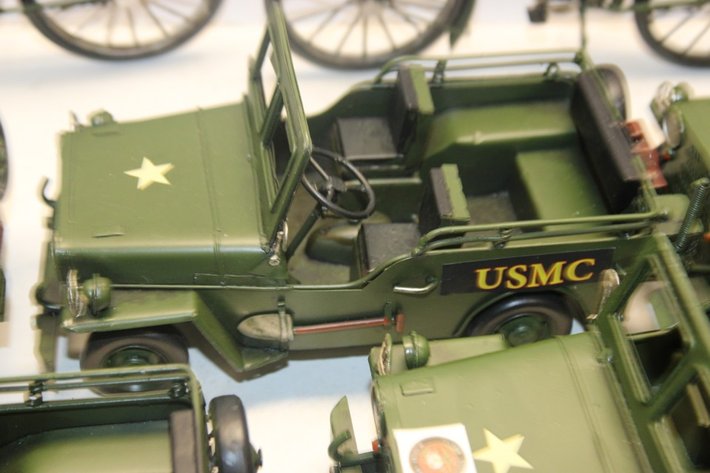 Image for Tin Military Jeeps and Motorcycle Bikes