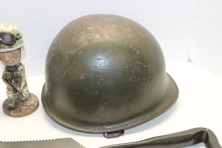 Image for Military Helmet Flashlight Shovel and More