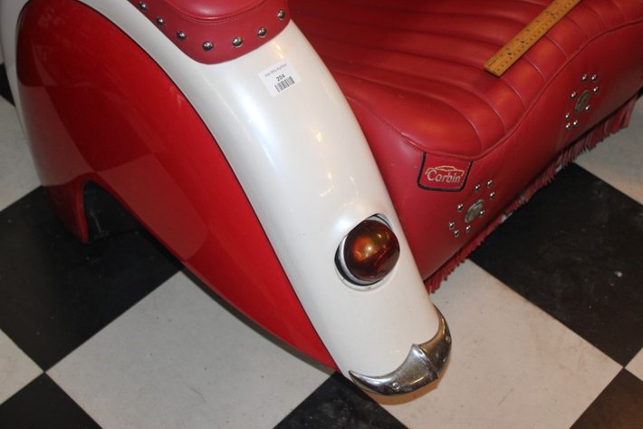 Image for Corbin Indian Motorcycle Reclining Seat Fiberglass Lights Work Measures 40 x 36 x 34
