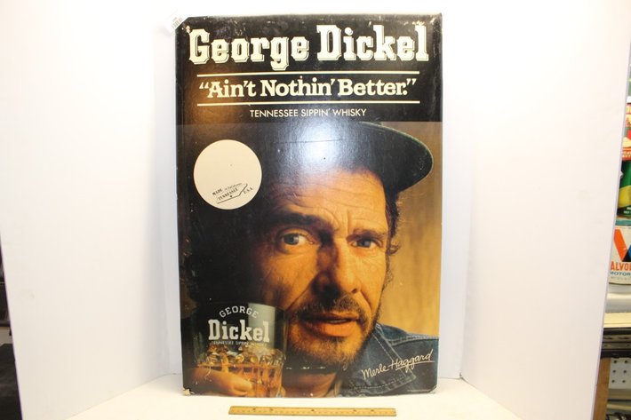 Image for George Dickel Double Sided Advertising Cardboard Sign Measures 20 x 29
