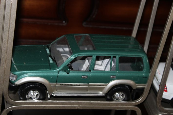 Image for 2 Metal Display Shelves with 8 1:18 Scale Diecast Models Each Shelf Measures 20 x 5 x 30