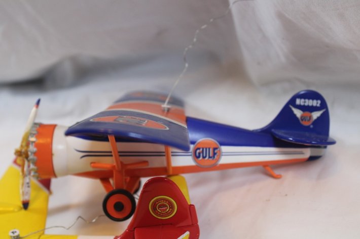 Image for Three Diecast Advertising Airplanes: Gulf Oil, Shell Oil, and Texaco