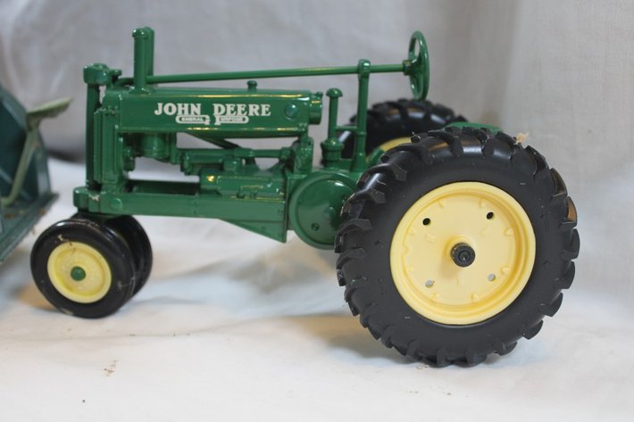 Image for Five Diecast Tractors and a Tin Tractor. One Has a Broken Wheel