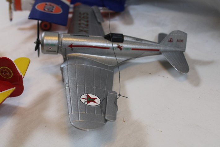 Image for Three Diecast Advertising Airplanes: Gulf Oil, Shell Oil, and Texaco