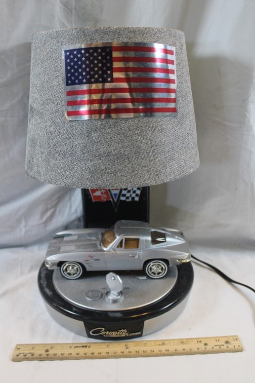 Corvette Stingray Lamp with Sound. Shade Has Some Damage