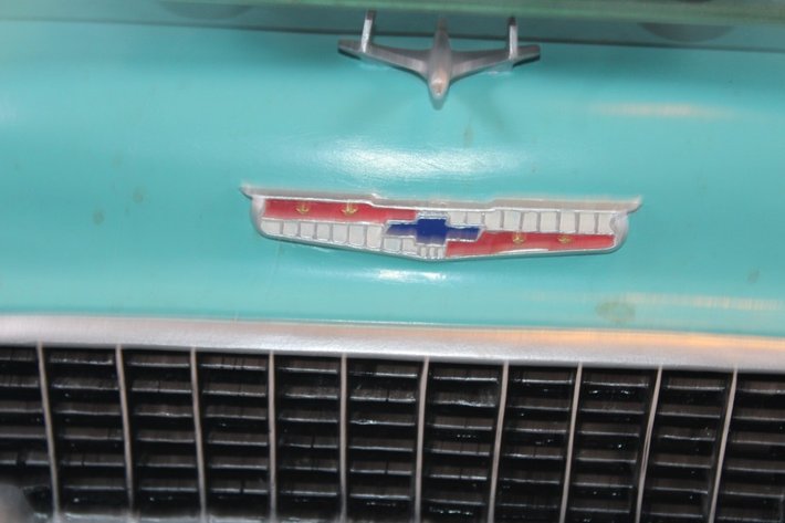 Image for A 55 Chevy Display Shelf with a 1:24 Scale Model 55 Chevy Bel Air, Display Shelf Measures 20 x 7 x 9