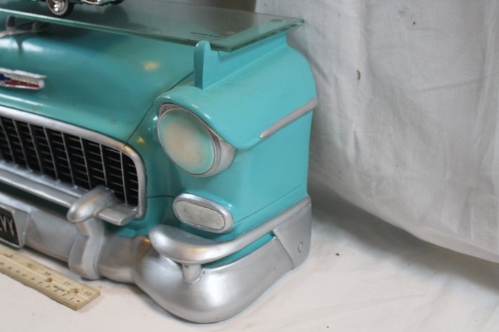 Image for A 55 Chevy Display Shelf with a 1:24 Scale Model 55 Chevy Bel Air, Display Shelf Measures 20 x 7 x 9