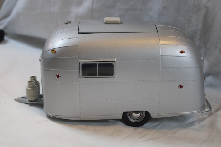 Image for Four Diecast Trailers, One 1:18 Scale Airstream Motor City Classics, One 1:18 Scale Horse Trailer Motor City Classics, and Two Car Haulers