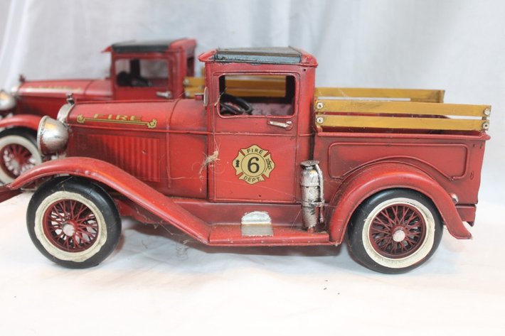 Image for Three Tin Fire Trucks