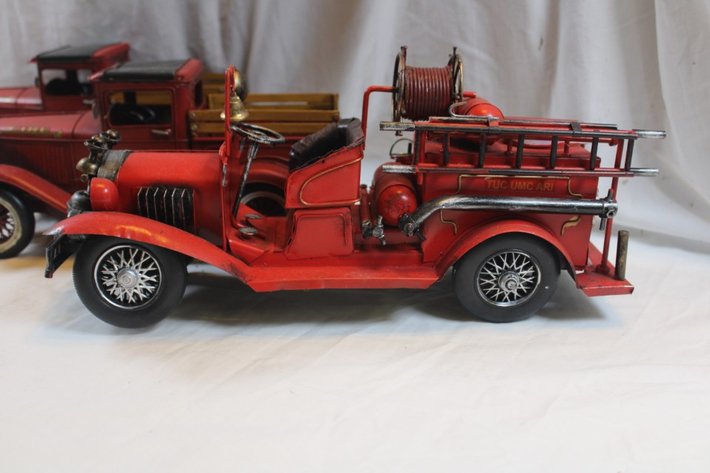 Image for Three Tin Fire Trucks