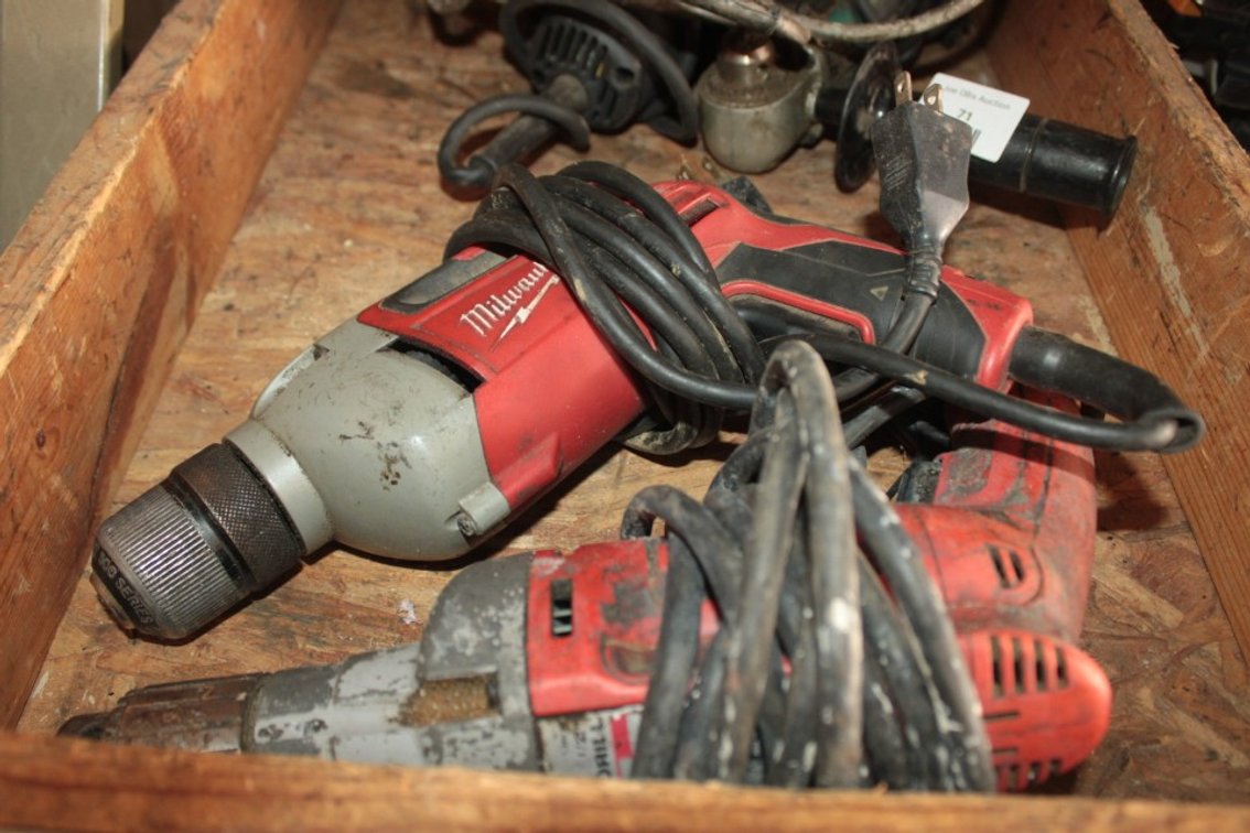 2 Milwaukee Drills, 1/2 Inch, and 3/8 Inch