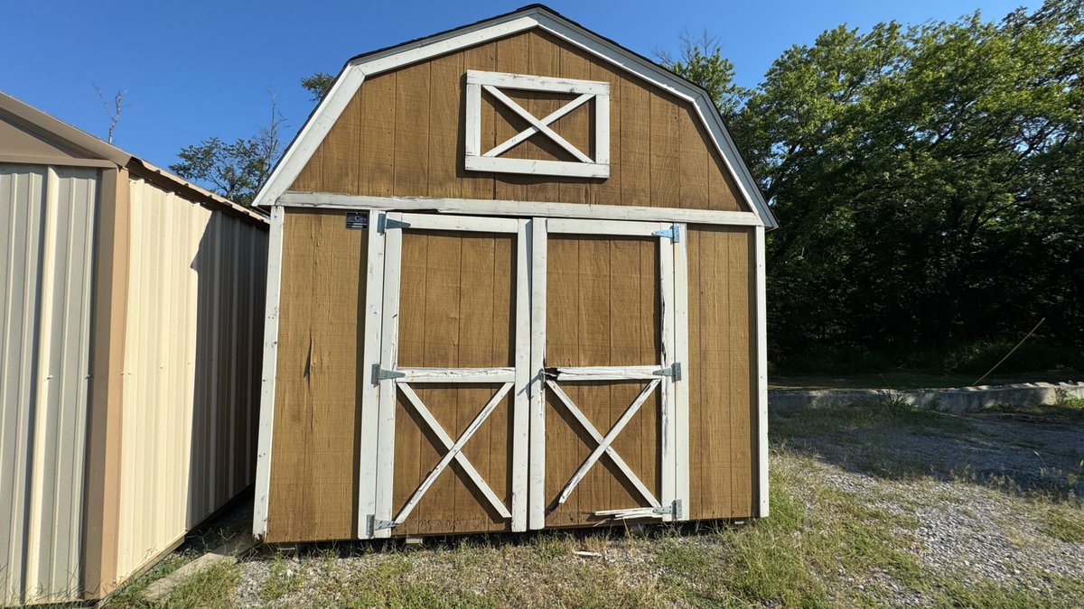 Cook Portable Warehouse. 10 Foot by 12 Foot, by 11 Foot to Peak