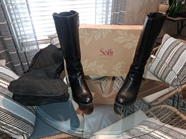 Image for Aquasoft Leather Ladies Boots, Size 9