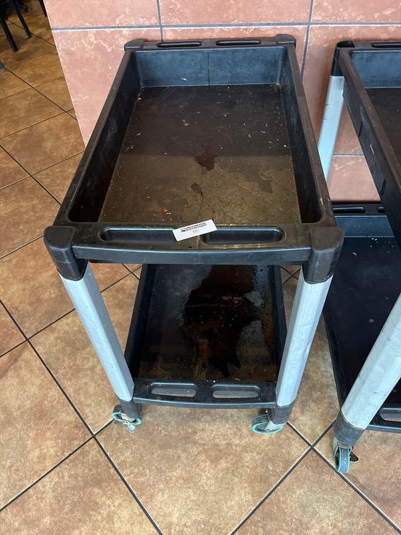 MOLDED PLASTIC MULTI TIER SERVICE CART-