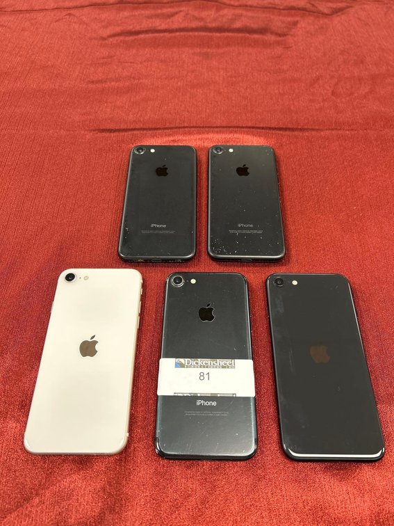 VARIETY OF (5) IPHONE LOT as photographed-