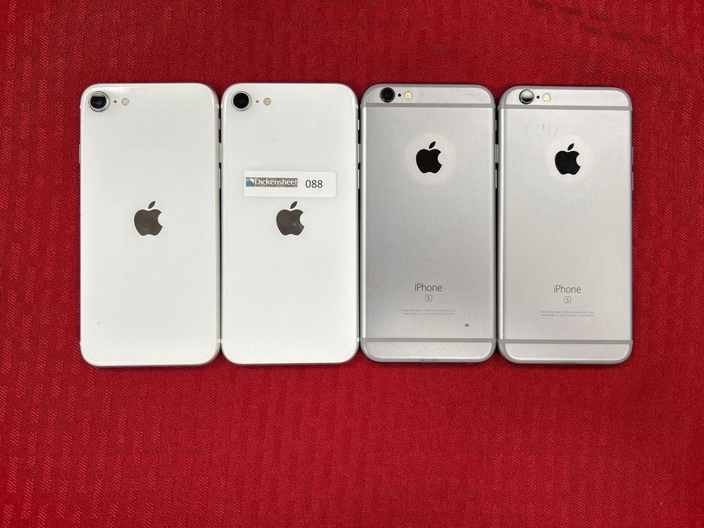 iPHONE LOT-(2) Silver, (1) White Apple IPhone S6, (1) IPhone SE 2-