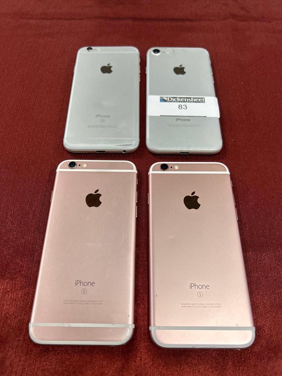 SILVER AND PINK IPHONE LOT, QTY (4)-