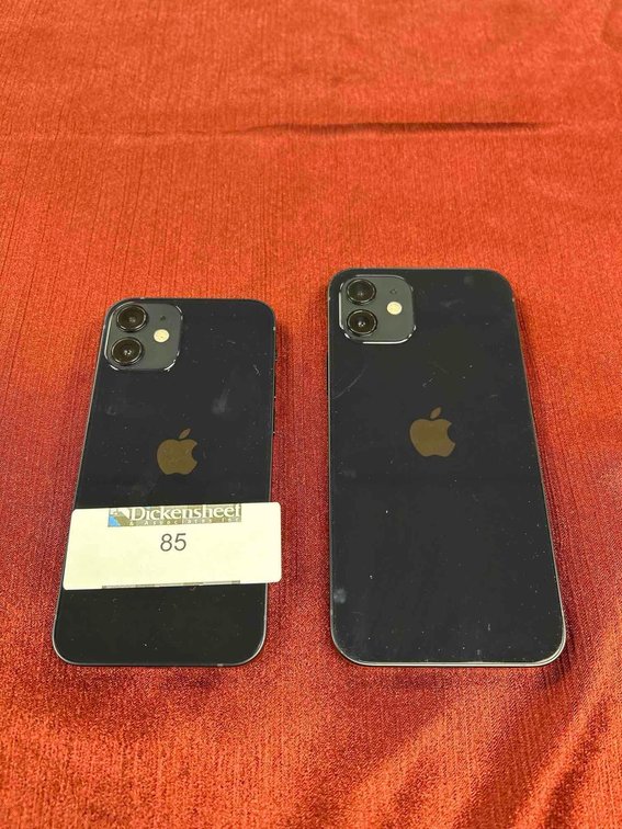 BLUE IPHONE 12 AND IPHONE 12 MINI LOT, QTY (2)-