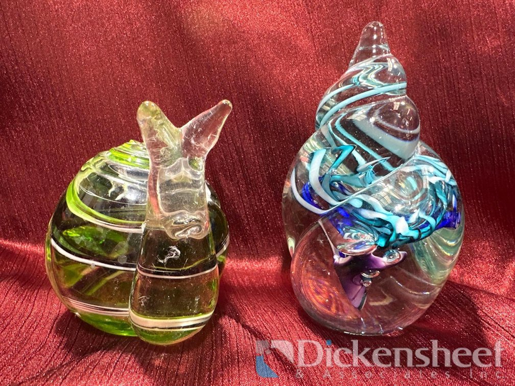 GLASS SNAIL AND SHELL