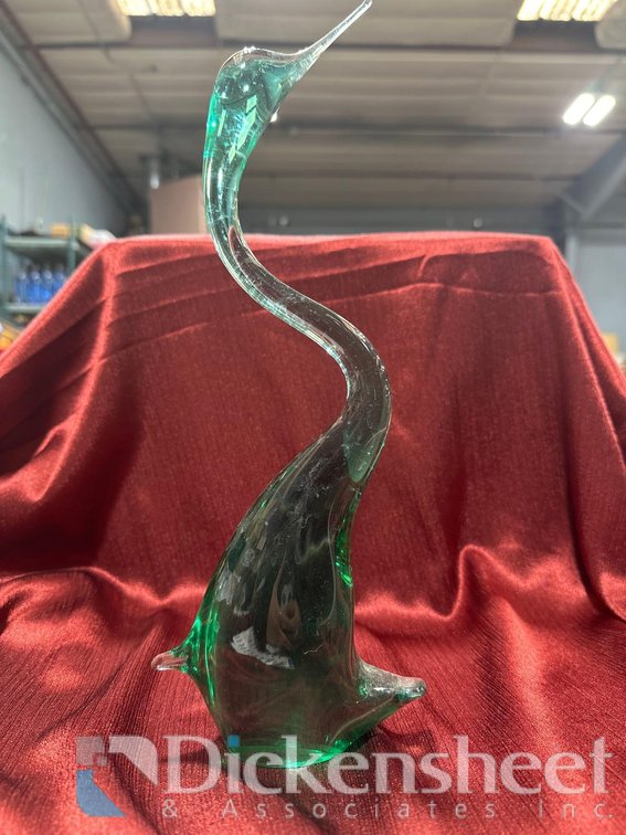 GLASS BLOWN CRANE FIGURE