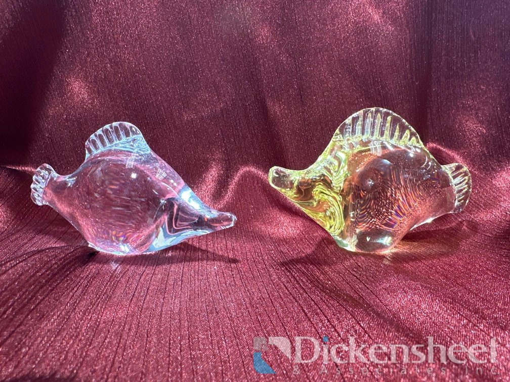 MINI GLASS BLOWN FISH, QTY (2)