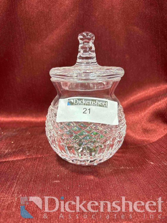 WATERFORD CRYSTAL GLASS JAR