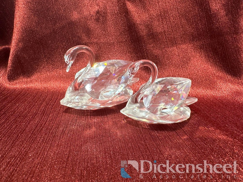 SWAROVSKI CRYSTAL SWANS, QTY (2)