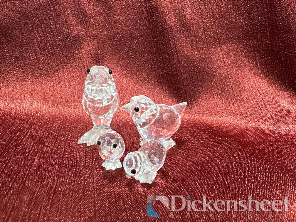SWAROVSKI CHICKEN AND CHICKS, QTY (4)