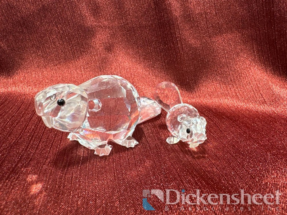 SWAROVSKI BEAVER AND BABY BEAVER SET