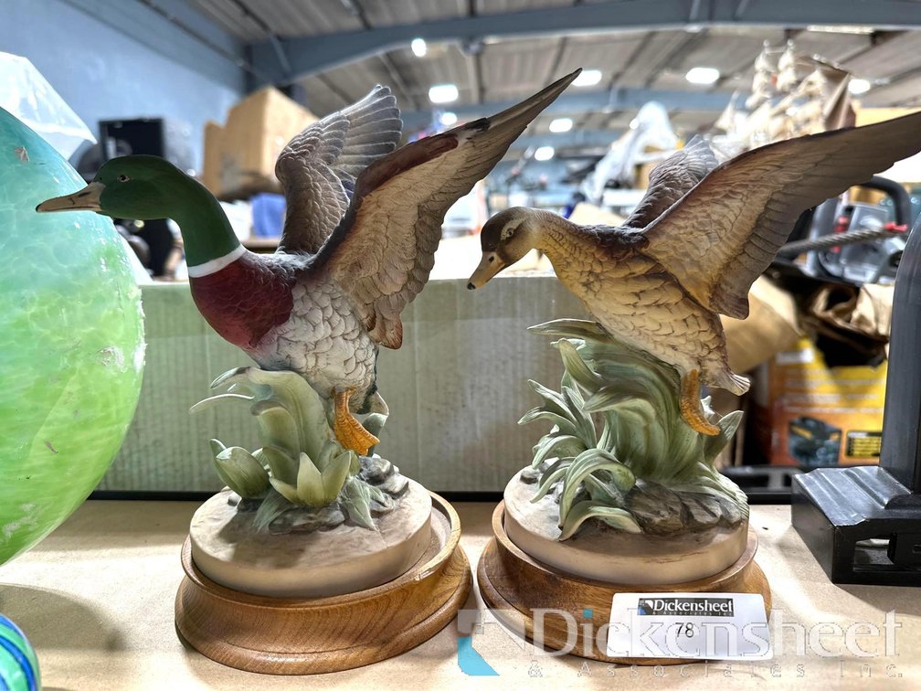 MALLARD DUCKS ANDREA BY SADEK PORCELAIN FIGURES
