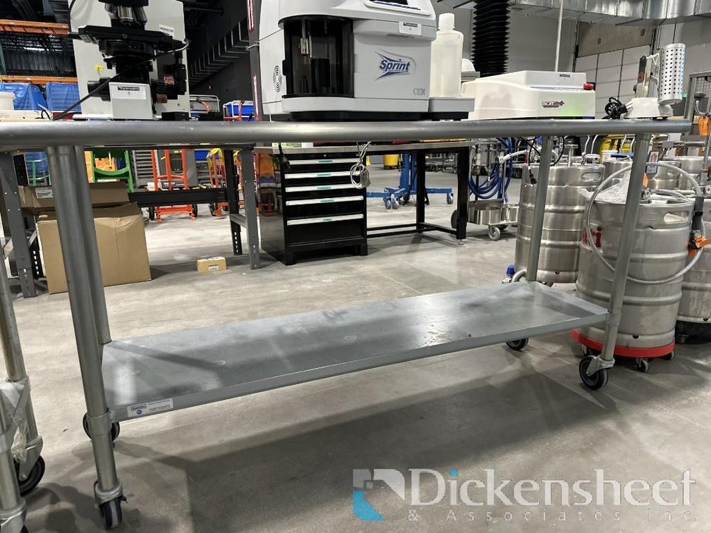 STAINLESS STEEL TABLE with lower shelf, approximate