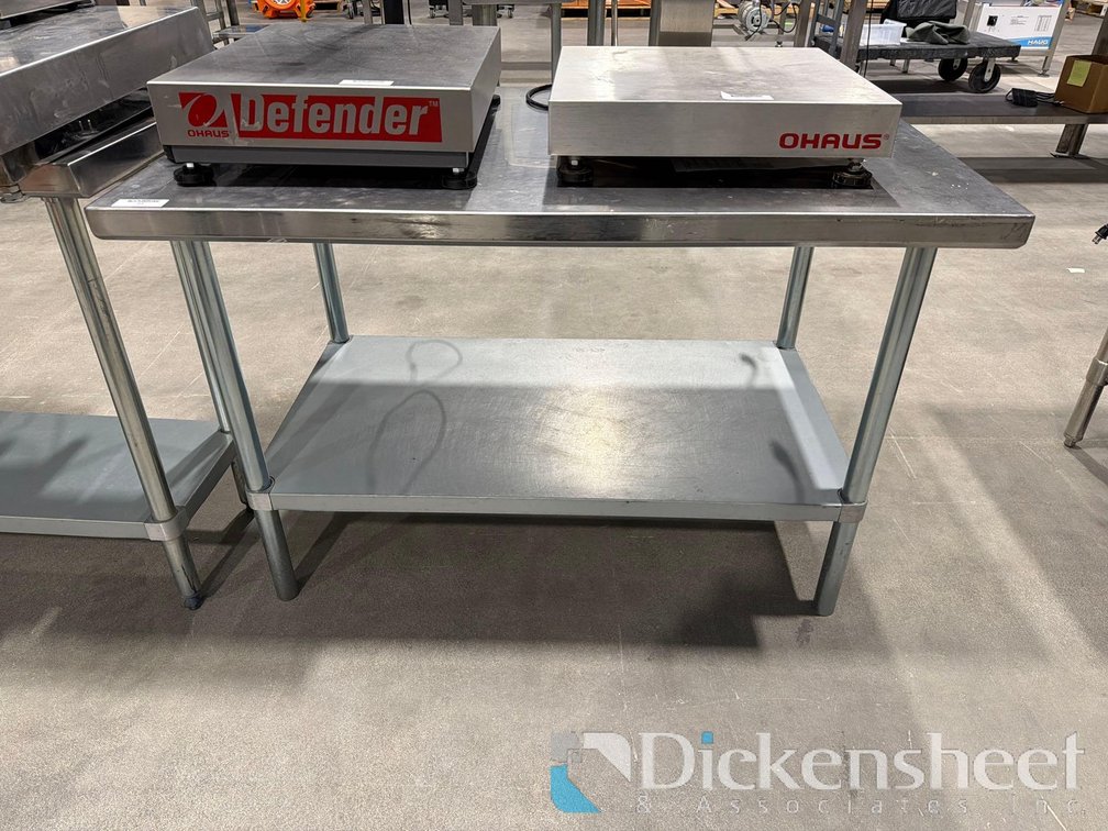 STAINLESS STEEL TABLE with lower shelf-approximate