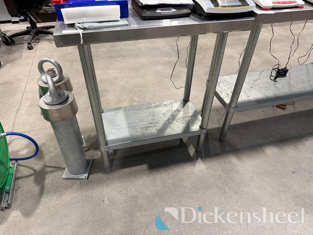STAINLESS STEEL TABLE with lower shelf, approximate