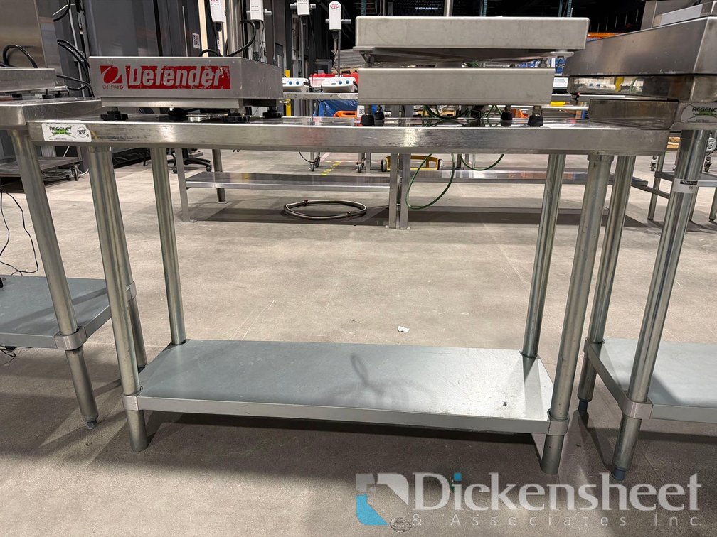 STAINLESS STEEL TABLE with lower shelf, approximate