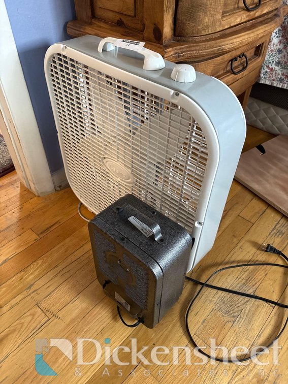 BOX FAN AND SPACE HEATER LOT