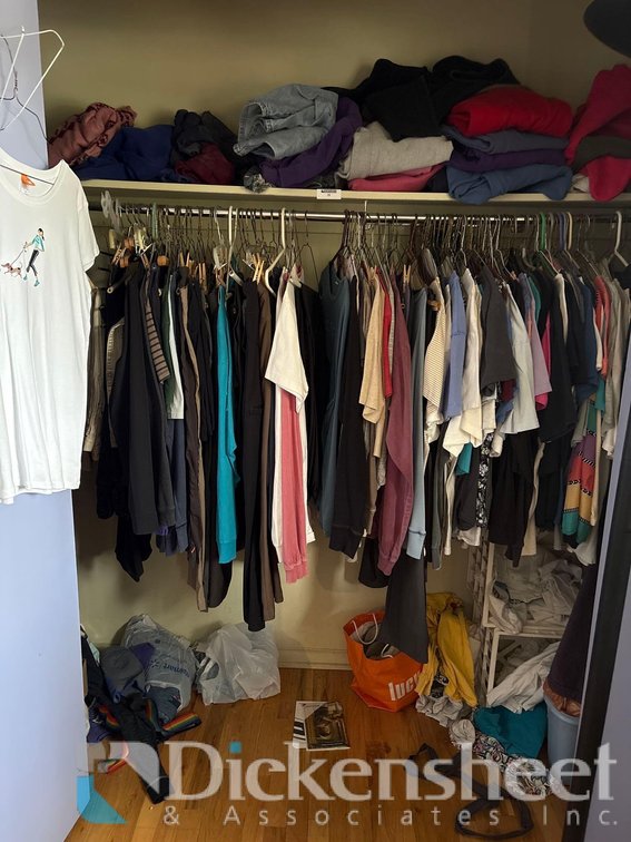 CLOTHING CONTENTS IN CLOSET