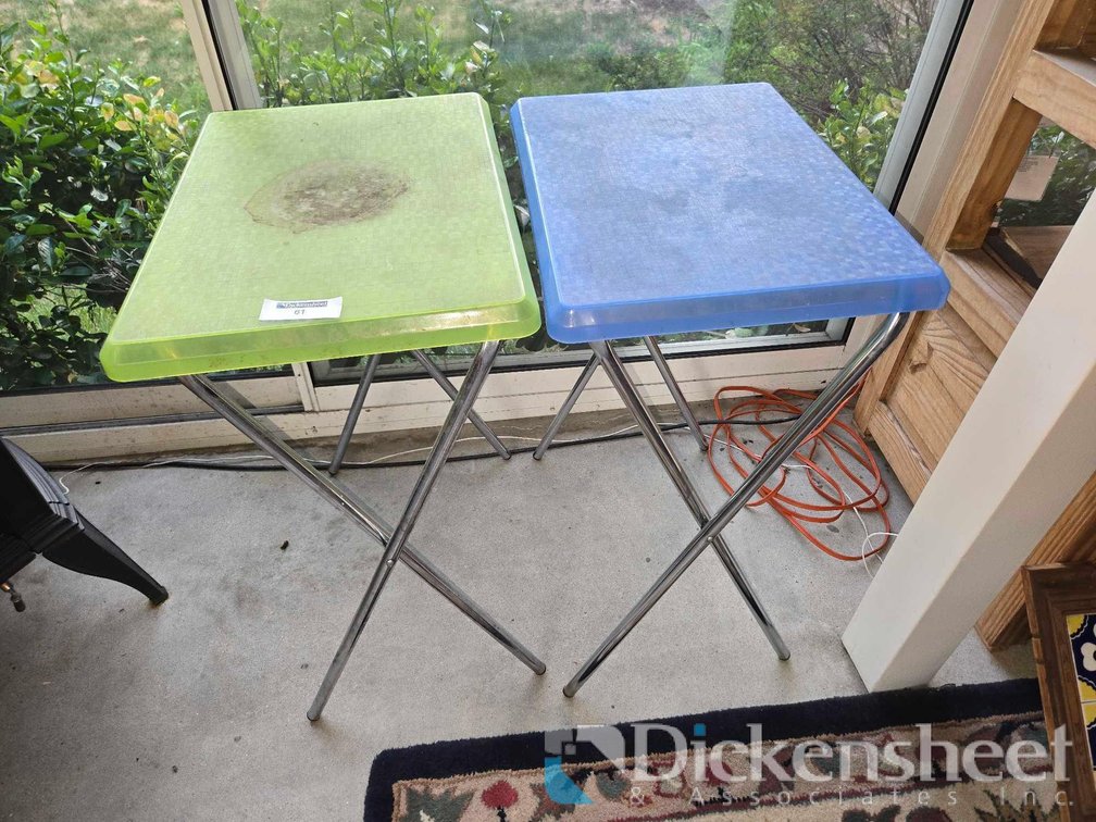PLASTIC TABLES, QTY (2)