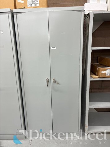 Image for GRAY METAL DOUBLE DOOR VERTICAL STORAGE CABINET