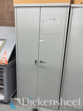 Image for GRAY METAL DOUBLE DOOR VERTICAL STORAGE CABINET