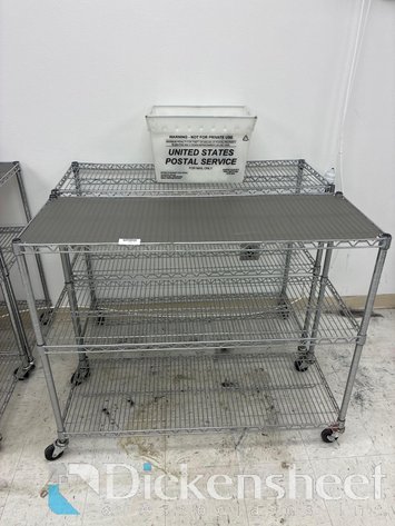 Image for LOT OF (2) WIRE RACKS ON CASTERS