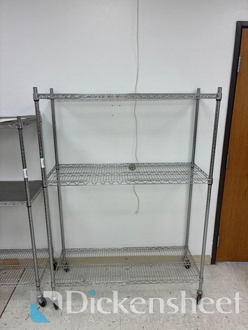Image for CHROME METRO STYLE WIRE RACK ON CASTERS