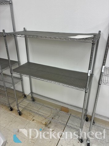 Image for CHROME METRO STYLE WIRE RACK ON CASTERS
