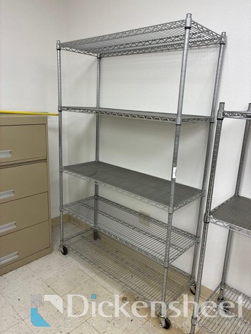 Image for CHROME METRO STYLE WIRE RACK ON CASTERS