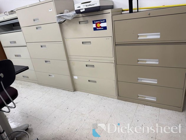 Image for LOT OF (4) METAL LATERAL FILE CABINETS
