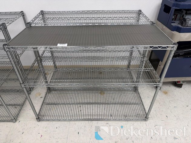Image for LOT OF (2) WIRE RACKS ON CASTERS