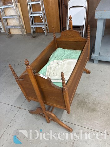 Image for SPINDLE SWINGING WOOD CRADLE