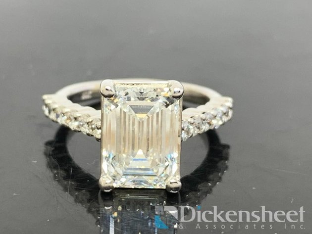 Image for 14KT White Gold 4.69CTW Lab Grown Diamond Engagement Ring