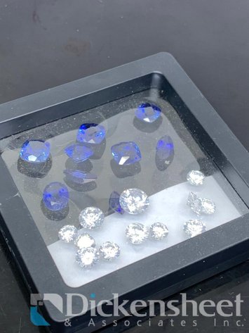 Image for Lot of Loose Blue & Clear Gemstones