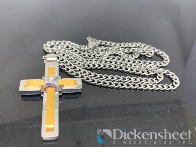 Image for Two Tone Cross Necklace
